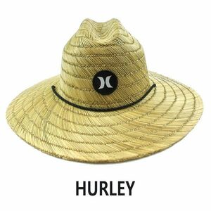 HURLEY/ハーレー WEEKENDER STRAW LIFEGUARD HAT 235 KHAKI HAT/ハット NATURAL 帽子 日よけ 麦わら帽子 ストローハット[返品交換不可]