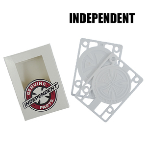 INDEPENDENT/インデペンデント GENUINE PARTS RISER PAD 1/8 WHITE 3mm ライザーパッド ハードタイプ スケボー [返品、交換不可]