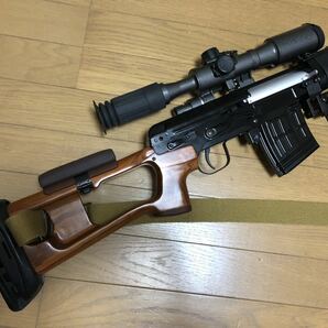 WE ドラグノフ SVD ガスブローバック リアルウッド フルメタル スチール フレーム GBB ロシア ソ連 リアルソード CA CYMA AKM AKS 74 AKの画像5