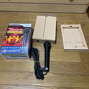 Wii カラオケJOYSOUND Wii SUPER DX ひとりでみんなで歌い放題! USBマイク マイク ソフトなし 箱 説明書 ジョイサウンド