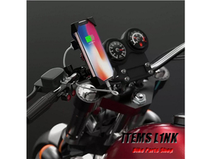 送料安！LK5-2 USB付 スマホホルダー RZ250R RZ350R MT-25 MT-/03/07/09 XJR400/R 4HM RH02J XJR/1200/1300/R XJ400/D/E YBR/125/250 汎用