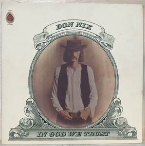 □□8-LP【11914】-【US盤】DON NIXドンニックス*IN GOD WE TRUSTイン・ゴッド・ウィ・トラスト