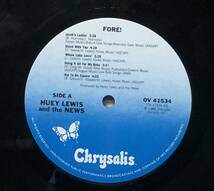 □□8-LP【00492】-【US盤】HUEY LEWIS AND THE NEWSヒューイ・ルイス&ザ・ニュース*『FORE!』_画像4