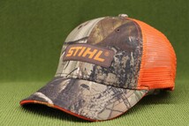 新品US物 STIHL スティール スチール メッシュキャップ 帽子 迷彩xオレンジ カモCAMO DRIDUCK 管0810nskc_画像1