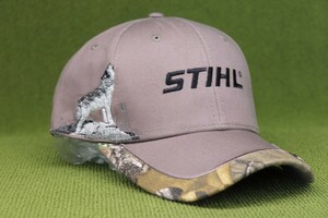 限定1レア色新品US物 STIHL スティール スチール チェーンソー キャップ 帽子 グレイxCAMO迷彩 カモ 灰色系 管理0810nska