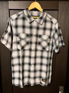 neighborhood b&c r shirt ネイバーフッド　オンブレチェック　レーヨン　シャツ　名作　希少　半袖シャツ 