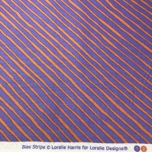 ロラライハリス生地 Bias Stripe パープル生地
