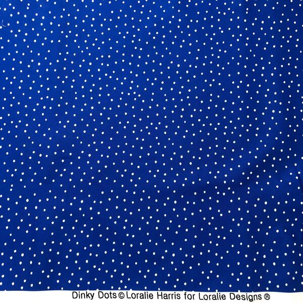 ロラライハリス Dinky Dots ブルー生地