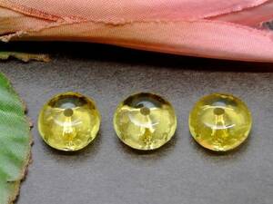 天然石 パワーストーン　　g3-30A　　シトリン 12×17mm 1粒売り 5A ボタンカット 黄水晶 送料無料