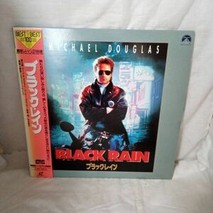 R0203[LD* laser disk black rain Michael *da glass BLACK RAIN] obi attaching 