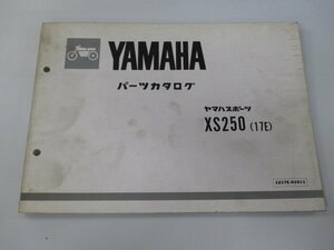 XS250 パーツリスト 1版 ヤマハ 正規 中古 バイク 整備書 17E 17E-100101～ Yx 車検 パーツカタログ 整備書