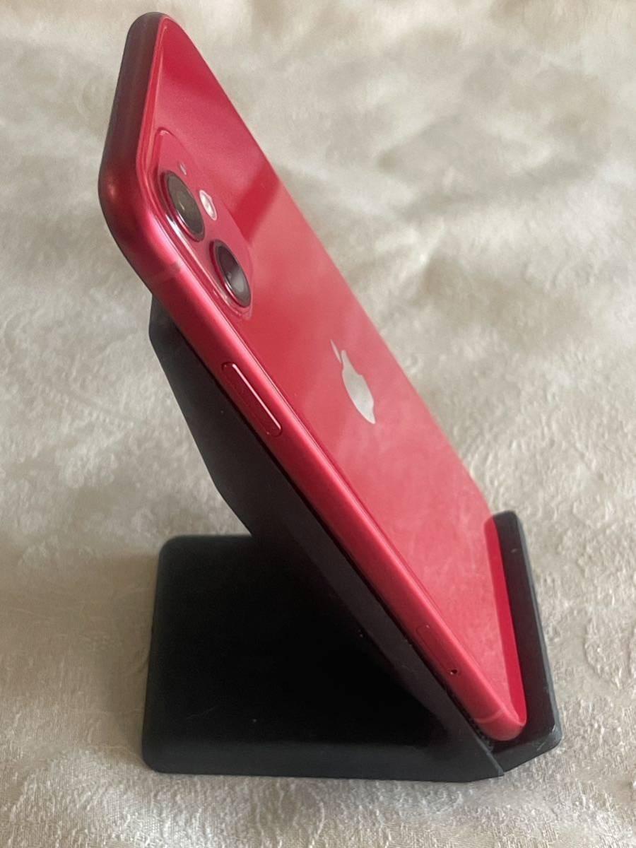 1円スタート【美品 ソフトバンク認定中古品】 iPhone11 128gb 赤 RED