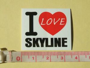 ｛or｝ ★☆ オリジナル Ｉ ＬＯＶＥ ＳＫＹＬＩＮＥ スカイライン ミニ ステッカー (小) １枚 ☆★