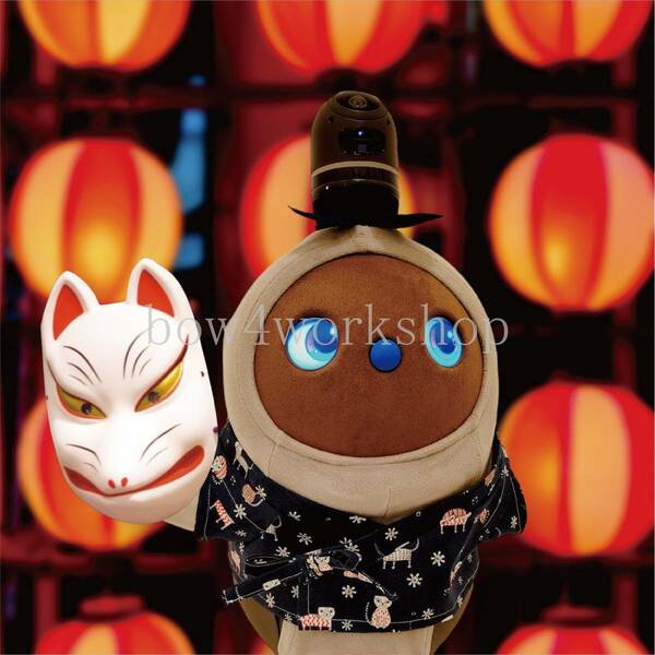 ラボット LOVOT ラボットの服ハンドメイド　猫柄甚平（ネイビー）