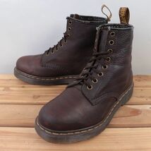 d14 ドクターマーチン 8ホール UK4 22.5～23.0cm位/茶 ブラウン系 Dr.Martens メンズ レディース シューズ ブーツ 中古_画像1