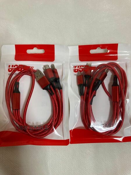 充電ゲーブル　Iphone - Android - micro USB x5本