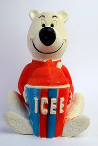 1970’s ICEE BEAR アイシーベアー ビンテージ ソフビ 貯金箱 白熊 クマ くま 検 アドバタイジング TOY トイ キャラクター レア物 企業物