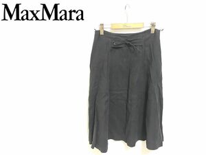 正規 MAXMARA 麻100％ スカート 茶色 ブラウン マックスマーラ 高級 白タグ *4 