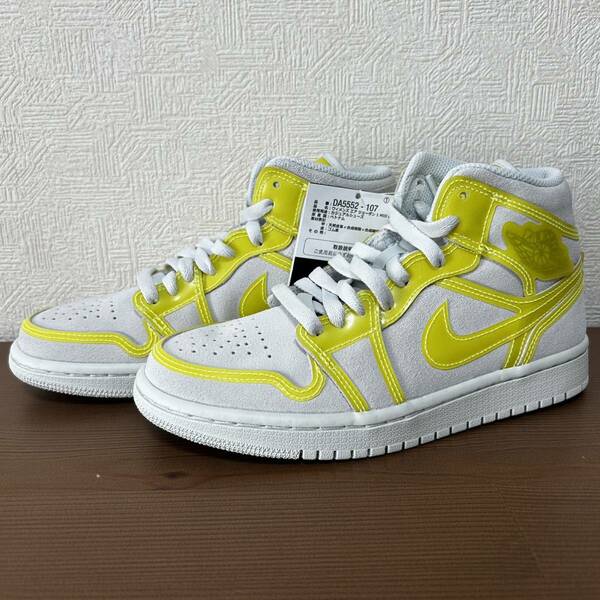 未使用 NIKE AIR JORDAN 1 MID LX OPTI YELLOW ナイキ エアジョーダン1 ミッド オプティ イエロー