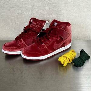 未使用 NIKE SB DUNK HIGH PREMIUM RED VELVET ナイキ エスビー ダンク ハイ プレミアム レッド ベルベット