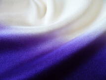 ■彩■古布着物はぎれ/ハギレ 正絹 綸子 八掛 ６枚 裾回し 濃い紫色 振袖_画像4