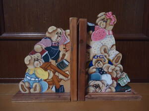 ! work adjustment! tolepainting! Bear! book end! antique! final product!