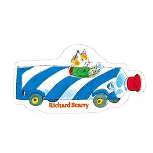 送料込 リチャードスキャリー ステッカー ( はみがき粉カー ) 17552 Richard Scarry シール 耐水 かわいい 絵本 キャラクターグッズ