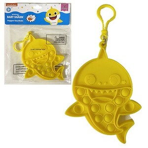  включая доставку Bay Be Shark кнопка pop цепочка для ключей ( желтый ) 17727a BABY SHARK интересный игрушка герой товары 