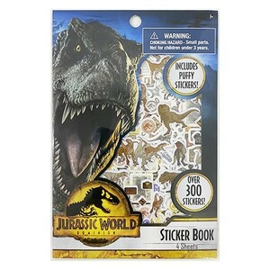 送料込 ジュラシックワールド ステッカー ブック OVER300 4シート 17177 シール Jurassic World 恐竜 キャラクター グッズ 輸入 アメリカ