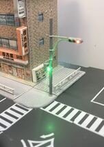 ジオコレベース改造　歩行者信号加工　自動車赤×歩行者青の２本セット_画像1