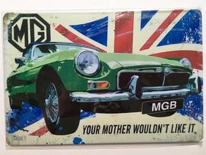 ブリキ看板20×30cm MG MGB 英国 イングランド アメリカンガレージ看板 インテリア・アンティーク雑貨★TINサイン★