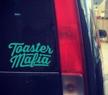 トースターマフィア Script 抜きステッカー★オイルスリック★Toaster mafia UK★USDM キューブ bB アルファード ハイエース VWBUS_画像2