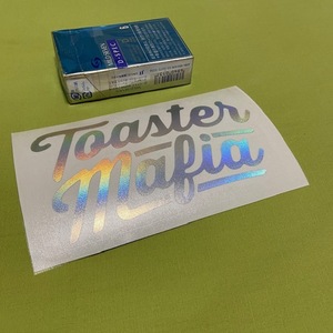 トースターマフィア Script 抜きステッカー★オイルスリック★Toaster mafia UK★USDM キューブ bB アルファード ハイエース VWBUS