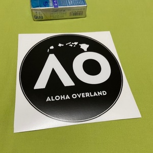 Aloha Overland 黒　ラウンド　ステッカー　USDM 　アロハオーバーランド　タンドラ　タコマ　ランクル　FJクルーザー　プラド