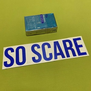 SO SCARE 抜きステッカー　ブルーグリッター　USDM　ソー スケア　とても怖い