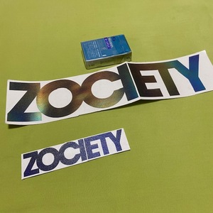 V1 ZOCIETY ゾサエティ ブラックネオクローム バナー 抜きステッカー 2枚セット★USDM S30 S130 Z31 Z32 Z33 Z34 フェアレディZ