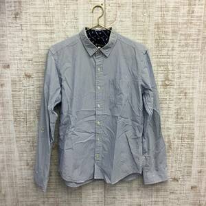 A435*TAKEO KIKUCHIl Takeo Kikuchi Y shirt blue × white size M