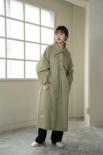 amiur wide sleeve trench coat 