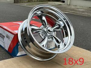 新品！American Racing VN615 TORQ THRUST II 1PC 5H PCD114.3 18x9+0 Chrome 深リム USDM