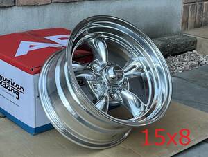 新品！American Racing VN515 TORQ THRUST II 1PC 5H PCD127 15x8+0,-18 POLISHED 深リム USDM 送