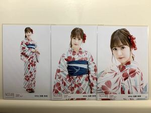 NGT48 1期生 加藤美南 生写真 Theater 2019.JULY 浴衣 3枚セット コンプ　ランダム生写真