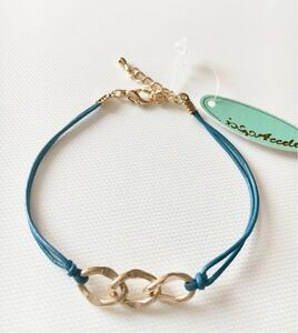 Новый неиспользованный ☆ Blue Strap x Braclet Gold Chain Bracelet