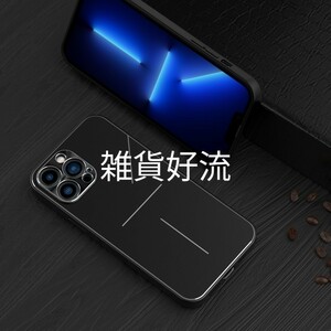 iPhone 12 pro　ケース　黒　ブラック　メタル質　