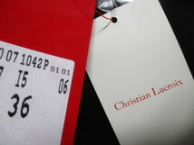 E56/未使用 Christian Lacroix 36 ストレッチ パンツ 黒 ブラック クリスチャンラクロア 定価33000円_画像4