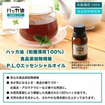 送料無料！NEW！P.L.O ハッカ油 [食品添加物規格] 20ml ×10本セット　高級和種薄荷 遮光瓶入り Z08_画像3