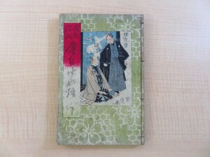 柳亭種彦著 落合芳幾画『落花清風慶應水滸伝 下之巻』明治15年 愛善社刊 明治時代和本 彩色木版画装 浮世絵 錦絵 歌舞伎 浄瑠璃