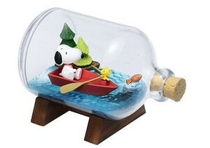 ☆内袋未開封 リーメント◆SNOOPY&WOODSTOCK　Terrarium On Vacation　3. あっ魚がはねた！　　ミニチュア 　フィギュア　スヌーピー