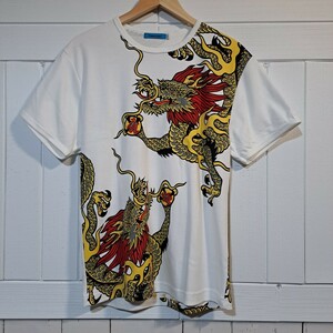 美品 [UNKNOWN] 宝玉龍 和柄 半袖 Tシャツ [サイズ:L] 検/ クロップドヘッズ 雅結 絡繰魂 華鳥風月 satori 錦 胤富仁帝 泥棒日記 百花繚乱