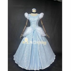 xd052ディズニー Cinderella シンデレラ プリンセス ワンピース ドレス ハロウィン イベント仮装 コスプレ衣装
