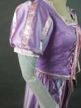 xd203ディズニー 塔の上のラプンツェル Rapunzel プリンセス ワンピース ドレス ハロウィン イベント コスプレ衣装_画像3